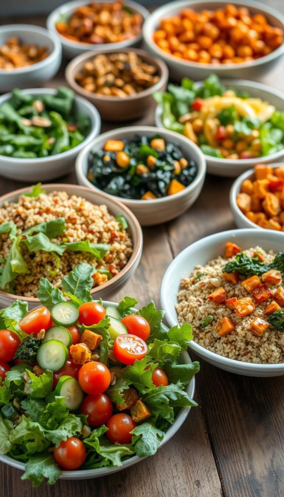 Vibrant salads and grain bowls